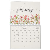 Calendrier Fleurs sauvages personnalisés (Feb 2026)