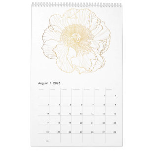 Calendrier Fleurs tropicales et fleurs de jardin fleuries d'o