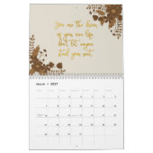 Calendrier Fleurs vintages avec devis de motivatio (Mar 2027)