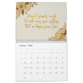 Calendrier Fleurs vintages avec devis de motivatio (Jan 2027)