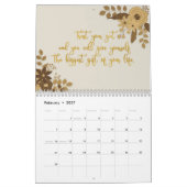 Calendrier Fleurs vintages avec devis de motivatio (Feb 2027)