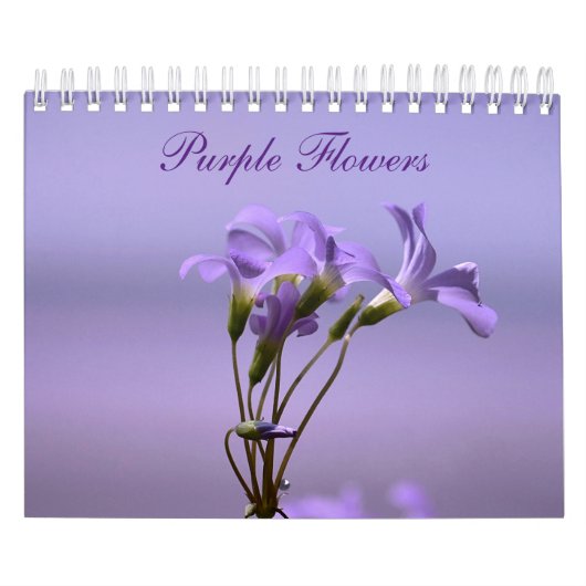 Calendrier Fleurs violettes (Protection)