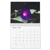 Calendrier Fleurs violettes (Feb 2027)