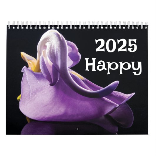 Calendrier Fleurs violettes 2025 (Protection)