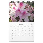 Calendrier floral 2012 12 mois d'une page (Feb 2027)