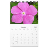 Calendrier floral 2012 12 mois d'une page (Jan 2027)