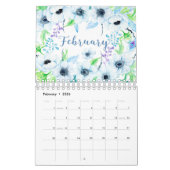 Calendrier floral 2018 de jardins d'aquarelle (Feb 2026)