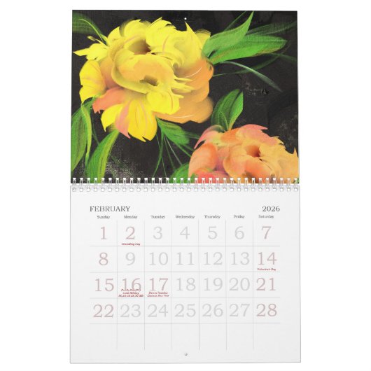 Calendrier Floral 2023 (Feb 2026)