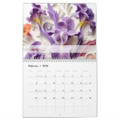 Calendrier floral 2024 Mois de naissance Fleurs Pa (Feb 2026)