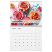 Calendrier floral 2024 Mois de naissance Fleurs Pa (Jan 2026)