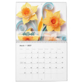 Calendrier floral 2024 Mois de naissance Fleurs Pa (Mar 2027)