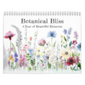 Calendrier floral 2025 : Plage de fleurs botanique (Protection)