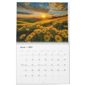 Calendrier floral 2025 : Plage de fleurs botanique (Mar 2027)