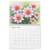 Calendrier Floral 2026 - Illustrations botaniques colorées (Jan 2026)