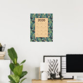 Calendrier floral 2026 Poster (Bureau à domicile)
