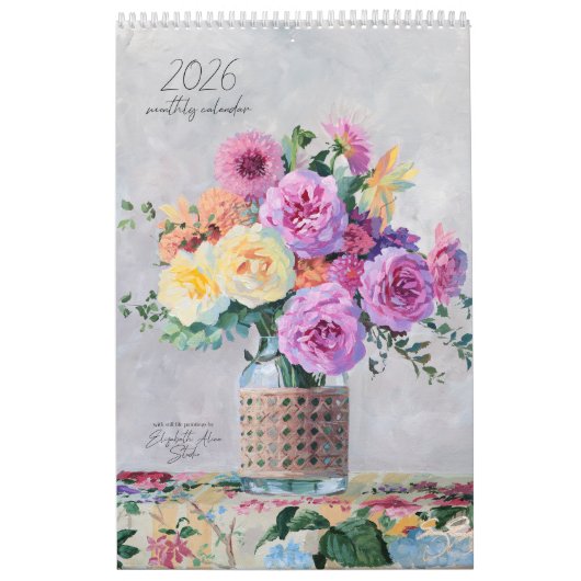 Calendrier Floral and still life paintings 2026 calendar (Protection)