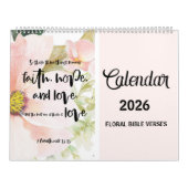 Calendrier Floral Bible Verse Wall Calendar 2026 (Protection)