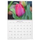 Calendrier floral des fleurs roses (Mar 2027)