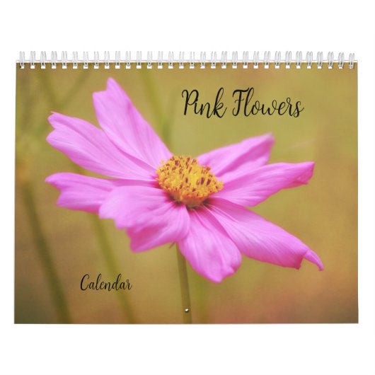 Calendrier floral des fleurs roses (Protection)