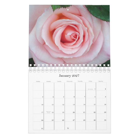 Calendrier floral des roses 2011 roses (Jan 2027)