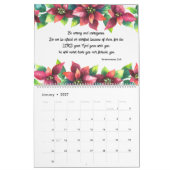 Calendrier floral du couplet de la Bible (Jan 2027)