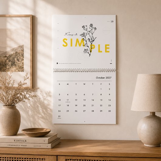Calendrier floral inspirant 2025