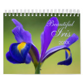 Calendrier floral Iris personnalisé | Année modifi (Protection)