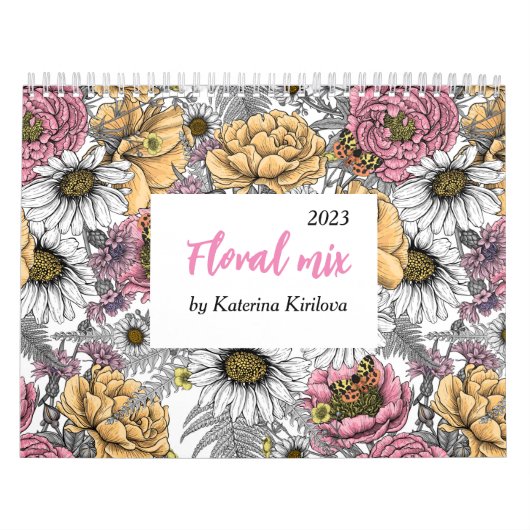 Calendrier Floral mix Calendar (Protection)