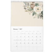 Calendrier floral Neutre 2025 (Feb 2027)