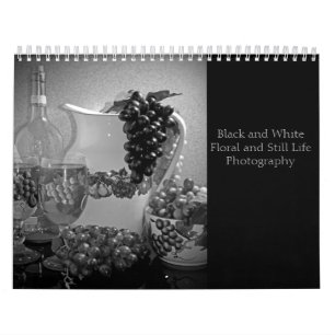 Calendrier Floral noir & blanc et vie morte