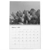 Calendrier Floral noir & blanc et vie morte (Feb 2027)