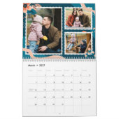 Calendrier floral personnalisé avec photo de famil (Mar 2027)