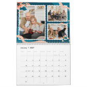 Calendrier floral personnalisé avec photo de famil (Jan 2027)