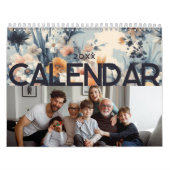 Calendrier Floral rustique vintage élégant boho (Protection)