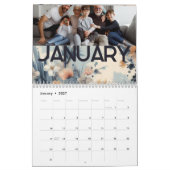 Calendrier Floral rustique vintage élégant boho (Jan 2027)