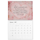 Calendrier Floral Simplement Écriture (Feb 2027)