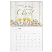 Calendrier Floral Simplement Écriture (Jan 2027)