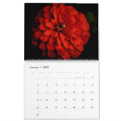Calendrier Floral sur le noir (Jan 2027)