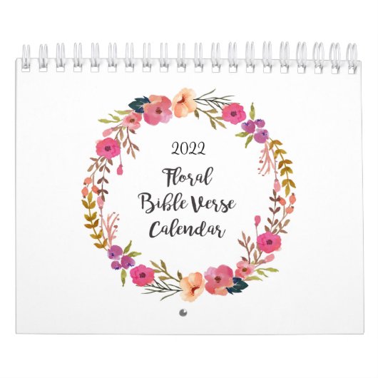 Calendrier Floral Watercolor Bible Verse Calendar (Protection)
