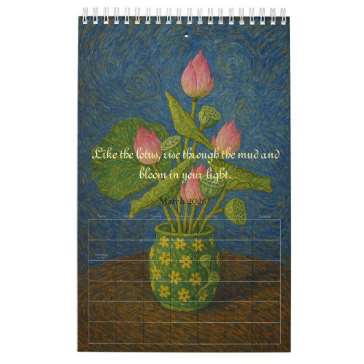 Calendrier Floral Whispers of 2026 (Mar 2026)