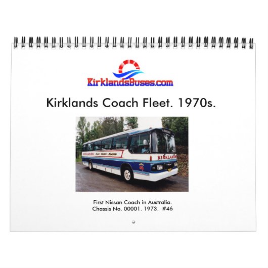 Calendrier Flotte d'autobus et d'autocars de Kirklands (Protection)