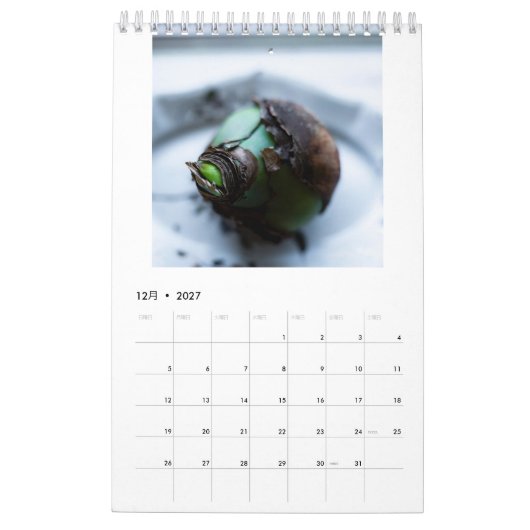 Calendrier Flower calendar (Dec 2027)