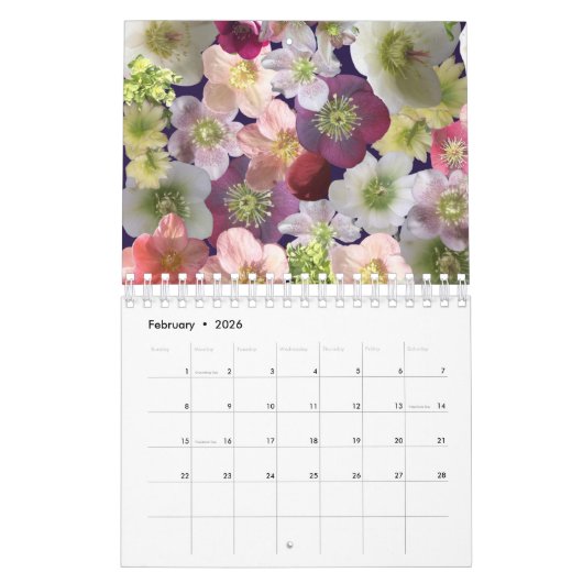 Calendrier Flower Collage (Feb 2026)