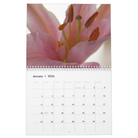 Calendrier Flower power (Jan 2026)