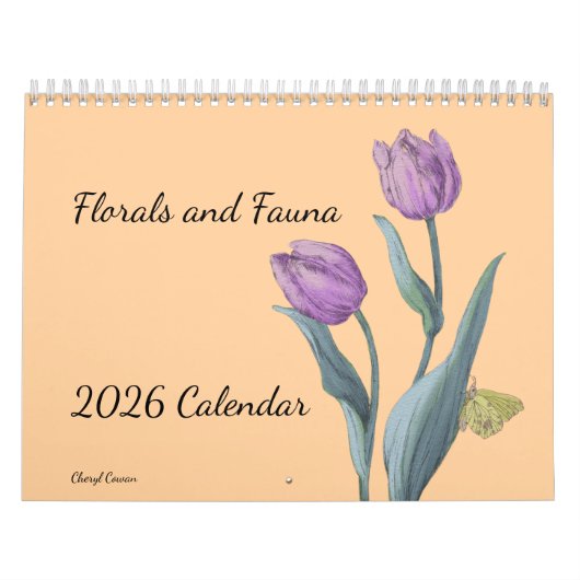 Calendrier Flower sand Fauna 2026 Wall Calendar (Protection)