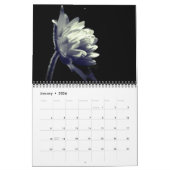 Calendrier Flowers In Black And White (Jan 2026)