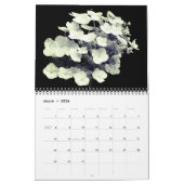 Calendrier Flowers In Black And White (Mar 2026)