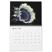 Calendrier Flowers In Black And White (Feb 2026)