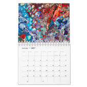 Calendrier Fluide Acrylique Peintures Abstraites Art moderne (Jan 2027)
