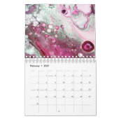 Calendrier Fluide Acrylique Peintures Abstraites Art moderne (Feb 2027)